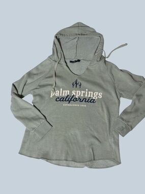 Palm Springs California Sage Hoodie Sweater M
